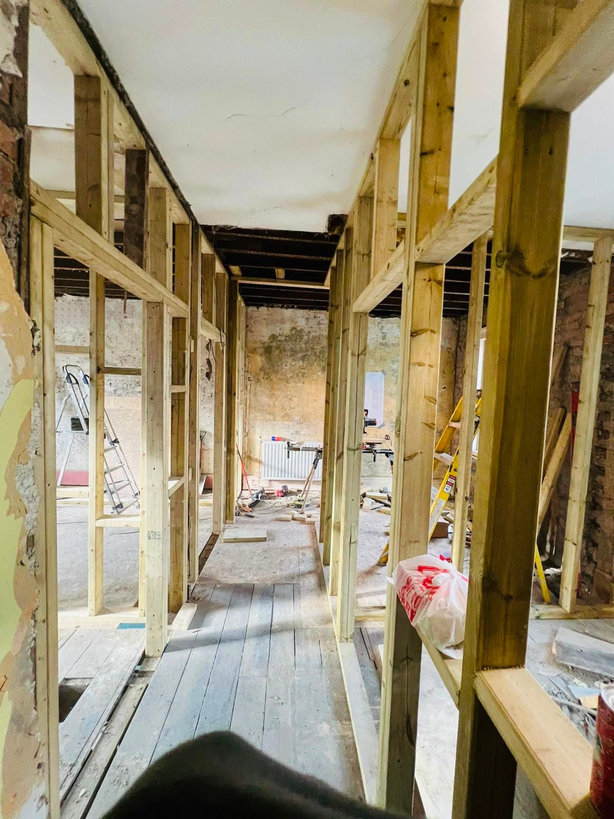 Timber framed wall construction