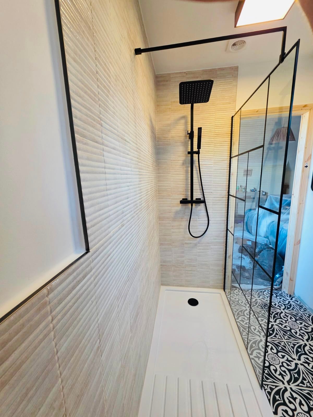 Walk-in shower accessible bathroom