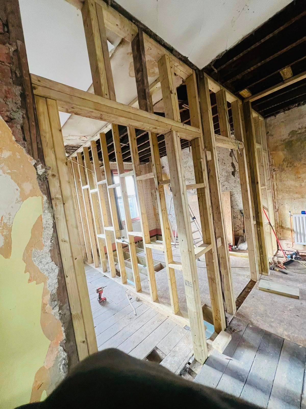 Load bearing wall alteration project by Eco Building Solutions
